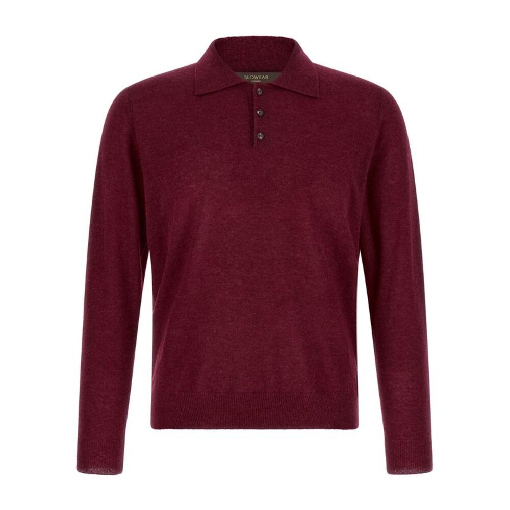 ZANONE Bordeaux Cashmere Polo Men's Shirt